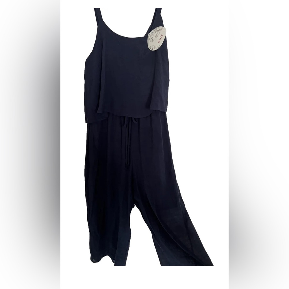 Naïf Navy Blue soft jumpsuit M NWT